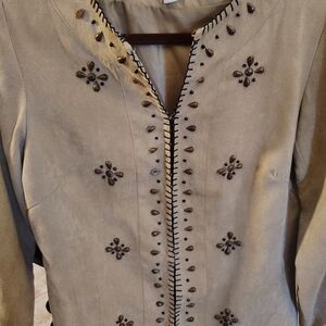 Embellished Tan Women's Jacket